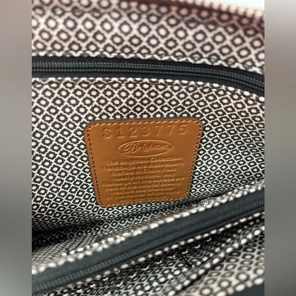 BRIGHTON Jojo Straw Organizer Crossbody Bag Natural EUC - Picture 7 of 8